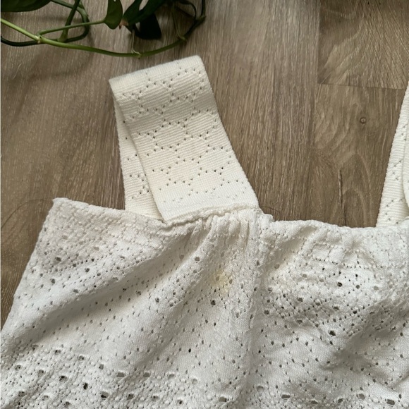 ALC White Eyelet Knit Crop Top - Picture 8 of 11